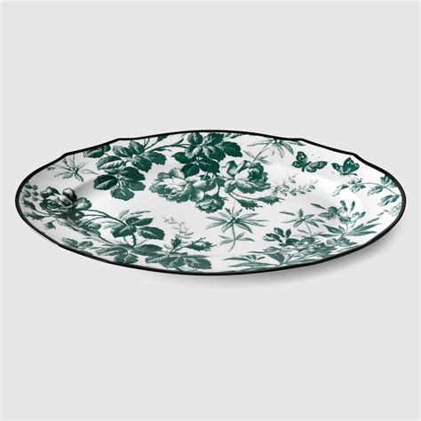 Green Herbarium Oval Tray .